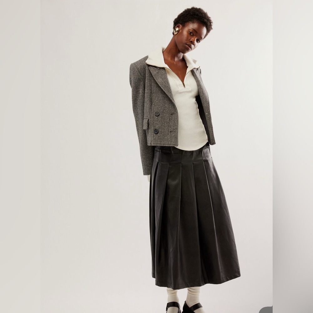 Free People Veronica Vegan Midi Skirt